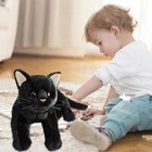 30cm Black Cat Plush Toy Stuffed Animal Soft Kitten Doll Pillow Kids Gift