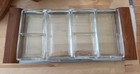 Vintage Danish Mid Century Modern Condiment Relish Tray Glass   Teak 6 Sections