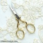 Wasa Solingen 3-1 2  Sweet Heart Embroidery Scissor-gold
