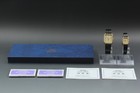  mint W box  Vintage Seiko Spirit 5e21-5b50 1f21-5b30 Gold Qz Pair Watch Japan