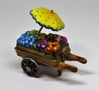 Limoges France Box   Elda   Flower Cart   Umbrella   Le 34 50   Peint Main
