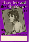 Joan Jett And The Black Hearts Guest  Backstage Pass 1994 Pure And Simple Tour
