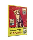 Vintage Smoking Cat Canvas Print  Tabaqueira Print  Retro Wall Art  Antique Art