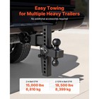 Uimoso 2 5  Adjustable Trailer Hitch Ball Mount Tow Hitch W  10  Drop 18500 Lbs