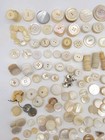Approx 600 Antique Mother Of Pearl Shell Button Lot Vtg Buttons Asst Sizes 