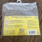 New Iplay Water Wear Girls Bikini Swim Diaper Set  small - 6 Months 
