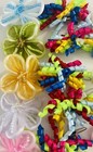 Dog Puppy Bows Pet Bow Barrette Flowers Hearts Grooming Accessories Lot Of 24