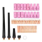 Tig Torch Kit  53 Pcs Set Tig Welding Torch Body Parts Gas Lens Nozzle Collet