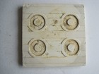 Antique 6  Sq  Moulded Majolica Art Nouveau Ceramic Wall Tile