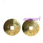 Feng Shui Coins Lucky Chinese Fortune Coin Brass Metal Ching Money Display 8cm F