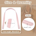 Leather Bag Handle Strap  2 Pcs 23 6  L 1 16  W Replacement Leather Purse