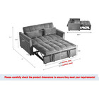 3 1 Convertible Sleeper Sofa Bed Velvet Pull Out Couch Adjustable Loveseat Futon