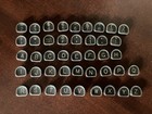Vintage Royal Typewriter Glass Keys Flat Copper Backs Complete Lot Of 43 Crafts