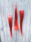 Abstract Contemporary Metal Wall Art  Red Sculpture Home Decor Art Holly Lentz