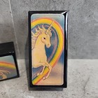 2 Vintage 80s Unicorn Mini Plastic Trinket Treasure Box Container Pegasus Vguc