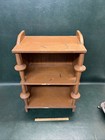 Antique American Primitive Rustic Folk Art Wood 3 Tiered Spool Stand   Shelf