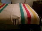 Vintage Hudson Bay 4 Point Stripe Wool Bed Couch Blanket 72x90 England