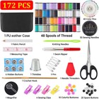 172pc Home Travel Sewing Kit Thread Threader Needle Tape Measure Scissor Thimble
