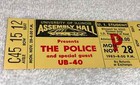 The Police Ub40 Unused Concert Ticket Sting November 28 1983 Synchronicity Tour