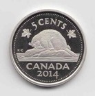 Canada 2014 Silver Proof 5 Cent Coin