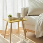 Mini Wood Coffee Stand  Modern Yellow Side Table For Bedroom Living Room