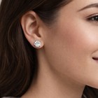 6 00 Ct Round Cut Vvs1 d Lab Created Earrings 14k White Gold  Screw-back 9mm