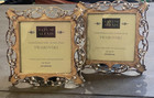 Nwt Tatum Alexis 3 5x3 5 Pictures Frames Set Of 2 Swarovski Crystal Vtg Style