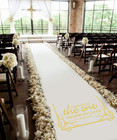 Wedding Decorations Aisle Runner For Outdoor And Indoor  Gold Printing 100ft X3f