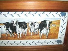 Vintage Framed Print Holstein Cow Dairy Farm And Countryside