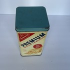     Vintage Nabisco Premium Saltine Crackers Tin 14 Oz W  Lid 
