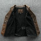 Men s Motorcycle Vintage Brown Real Leather Biker Vest