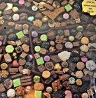 Vintage 1983 Eaton Les Chocolates 500  Piece Jigsaw Puzzle Nib Sealed Complete
