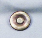 Smoky Mother Of Pearl Button Raised Circle Carved Iridescent Smokey Antique  44