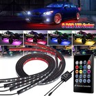 4 Pcs Rgb Under Car Strip Light Kit Led Neon Tube Underglow Underbody System