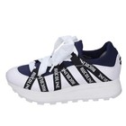 Shoes Women Rucoline Sneakers Blue Textile White Leather 7005 Bg420