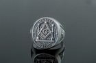 Master Masonic Symbol Ring Handmade Unique Signet Freemason Jewelry