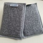 New Norwex Envirosponges Set Of 2 Two-sided Baclock Envirocloth Scrubbers Gray