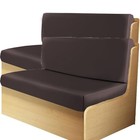 2pcs Waterproof Rv Dinette Cushion Covers Booth 2 Backrest Cover 2 Bench Brown