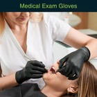 Medium -black Vinyl Disposable Gloves - Powder And Latex Free Medical Exam 50pcs