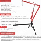 Hydraulic Pickup Truck Crane Hitch Mounted Crane 1000 Lbs 360   Swivel Hoist Lift