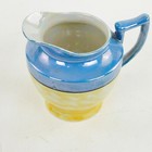 Lusterware Japanese Tea Set Creamer Yellow Blue 4  Tall Vintage