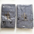 2 Ralph Lauren Barrymore Navy Blue White Polka Dot Euro Sham 26x26 Cotton Nip