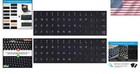 2 Pack English Keyboard Stickers - Matte White Font On Black For Laptops  Pcs