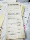 1920s South Carolina Legal   Real Estate Papers Lot     Greenwood County Ephemera