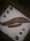 Old Indian Trade Beads And Carved Wooden Whale To Hang On A Necklace