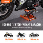 Motorcycle Lift   1100 Lbs Scissor Lift Jack With Wide Deck   Safety Pin