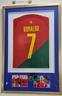 Cristiano Ronaldo Cr7 3d Framed Portugal Shirt 2022 Hand Signed W coa