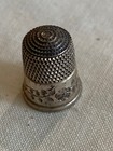 Vintage Floral Band Sterling Silver Thimble - Simons Bros Co Collectible