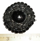 1pc Vintage Antique Mourning Edwardian Victorian Black Adornment Applique Trim 