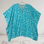 Michael Kors Women   s Embroidered Metallic Poncho Top Size Small Medium   110